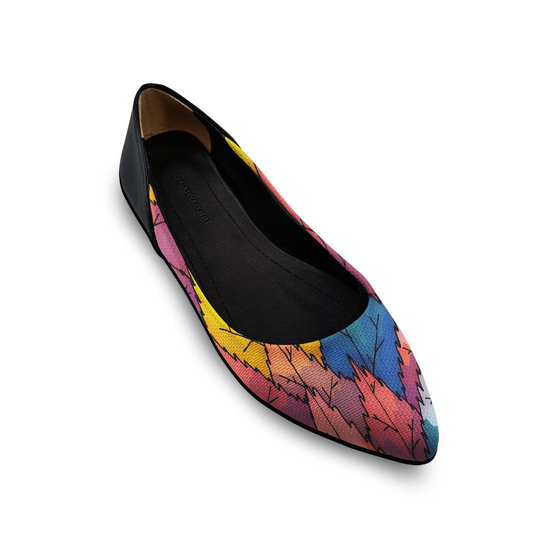 Flat Women's Shoe The colorful woodland - CANVAEGYPT