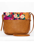 Havana Brown Shoulder Bag Floral Art