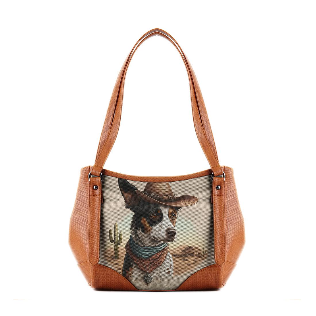 Leather Tote Bag Cowdog - CANVAEGYPT
