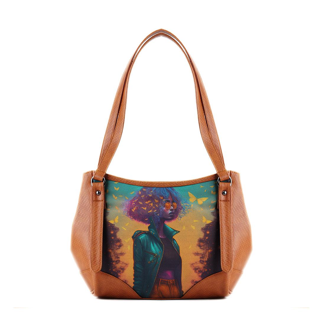 Leather Tote Bag Looking Beyond - CANVAEGYPT