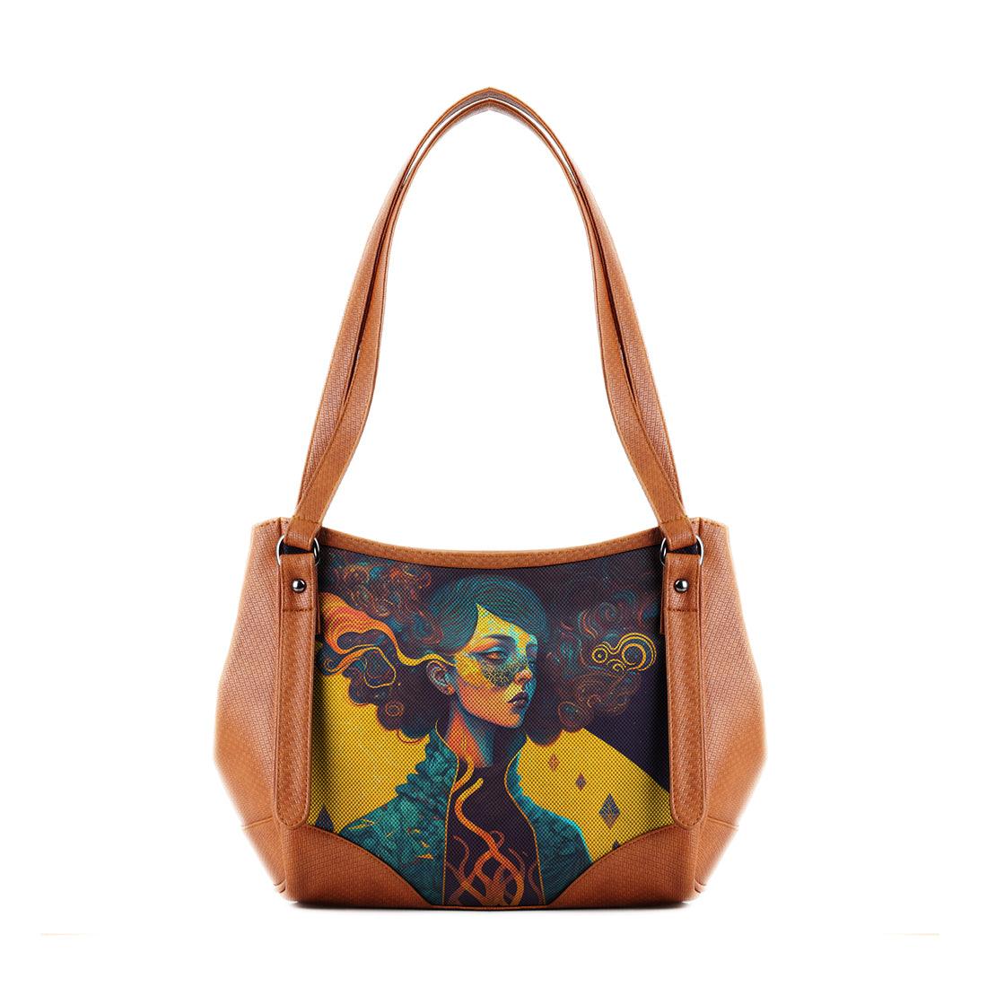 Leather Tote Bag Looking Forward - CANVAEGYPT