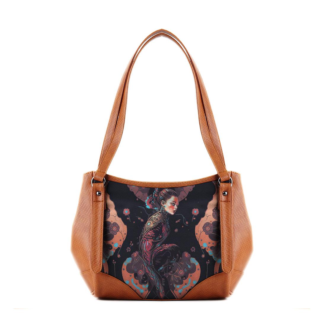 Leather Tote Bag Lotus Head - CANVAEGYPT