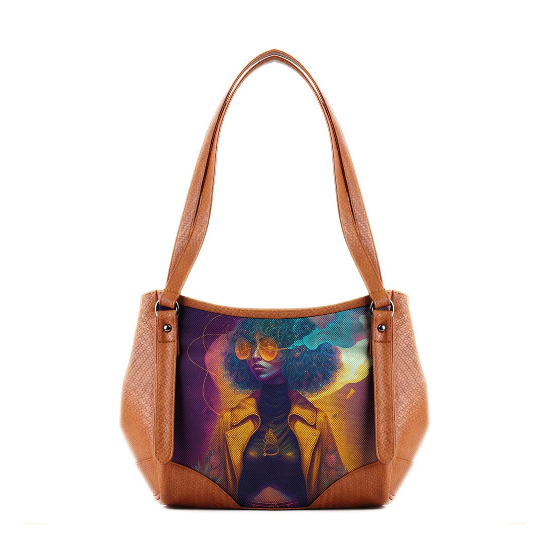 Leather Tote Bag Peaceful - CANVAEGYPT