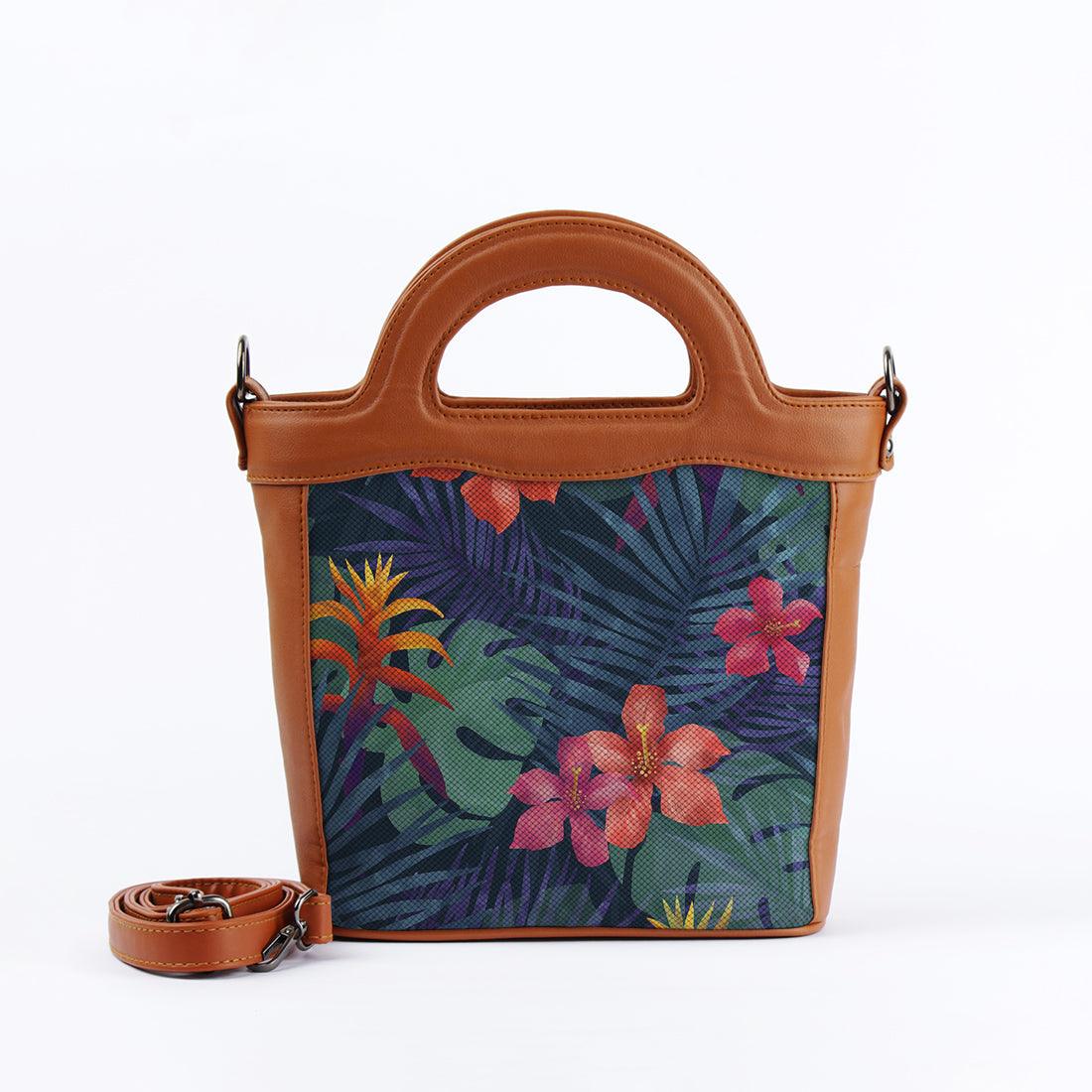 Havana Top Handle Handbag Dark Floral - CANVAEGYPT