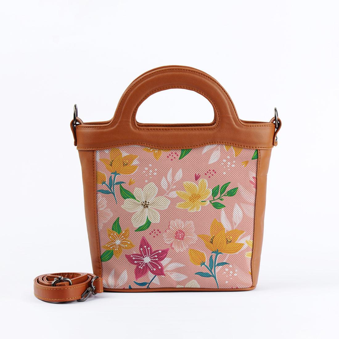 Havana Top Handle Handbag Pink Floral - CANVAEGYPT