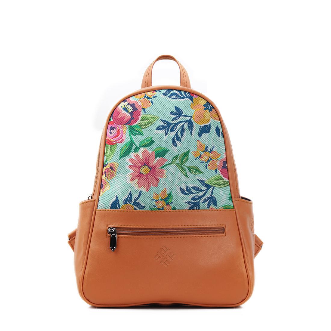 Havana Vivid Backpack Cyan Floral - CANVAEGYPT