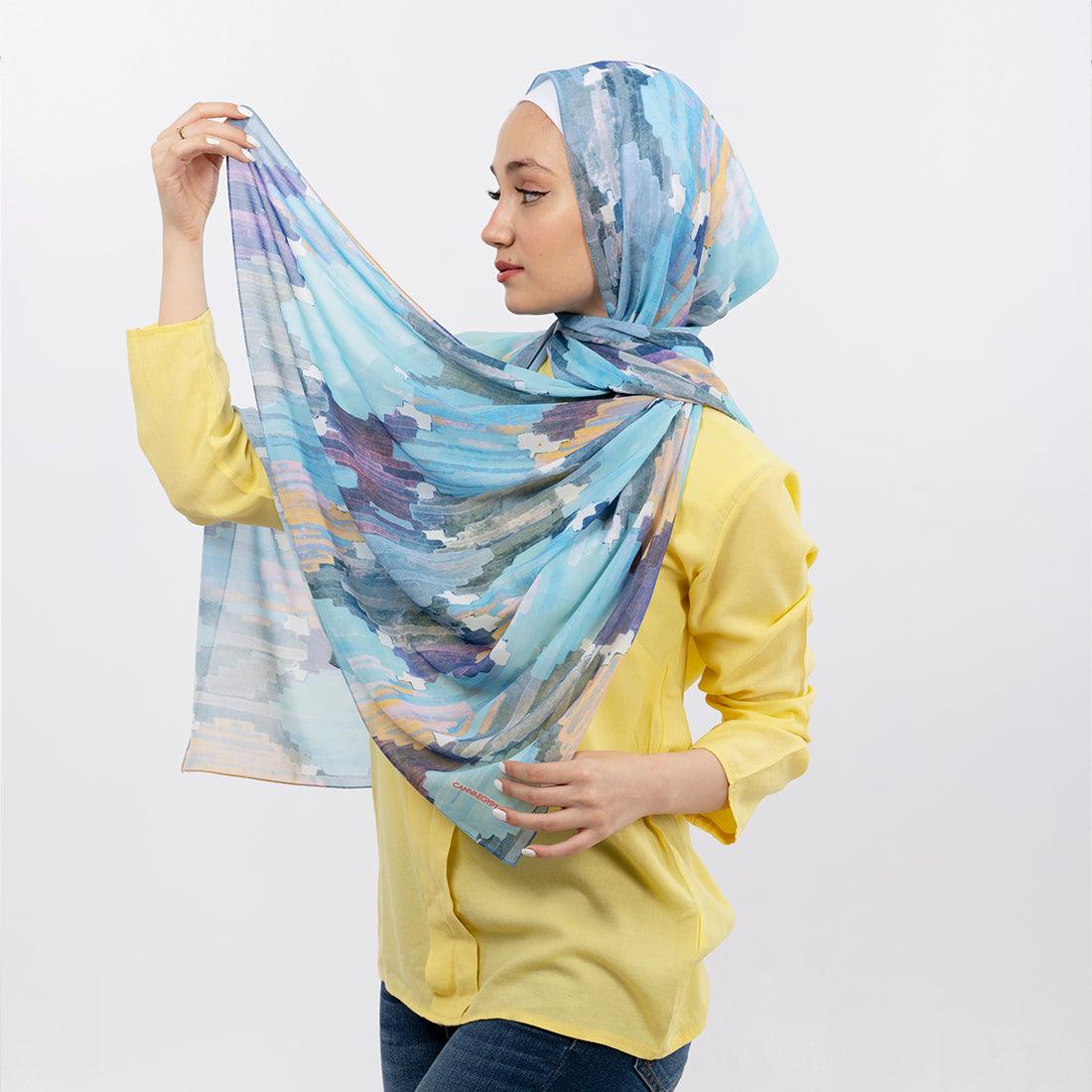 Hijab Scarf Iris ikat - CANVAEGYPT
