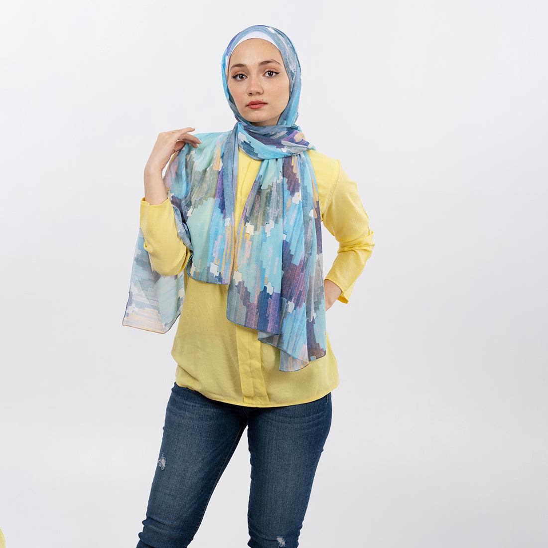 Hijab Scarf Iris ikat - CANVAEGYPT