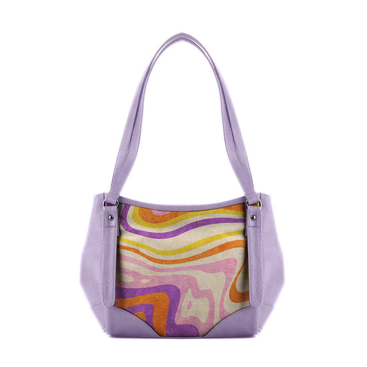 Lavender Leather Tote Bag Flow - CANVAEGYPT