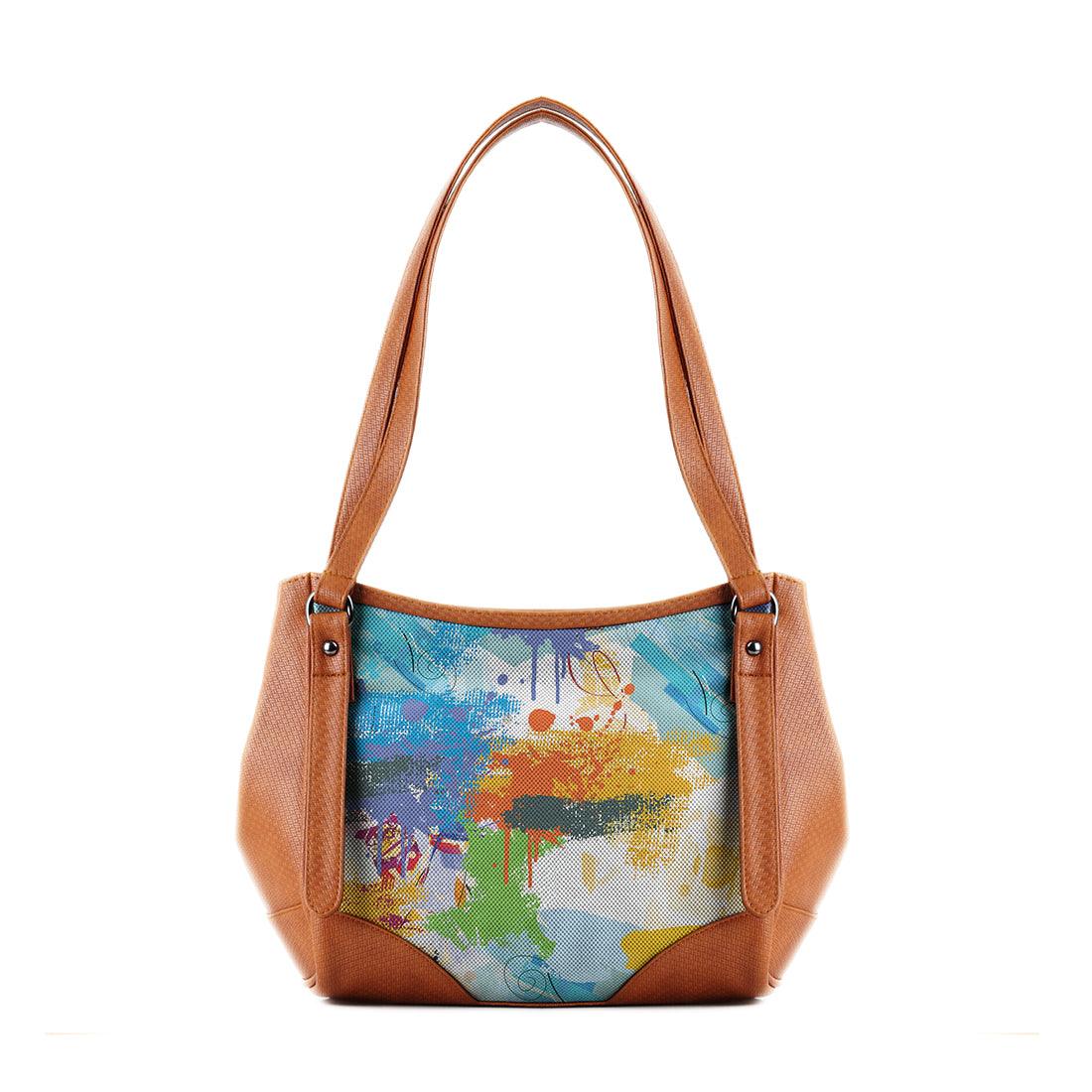 Leather Tote Bag Abstract - CANVAEGYPT