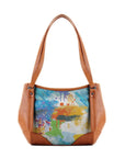 Leather Tote Bag Abstract