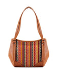 Leather Tote Bag African Pattern