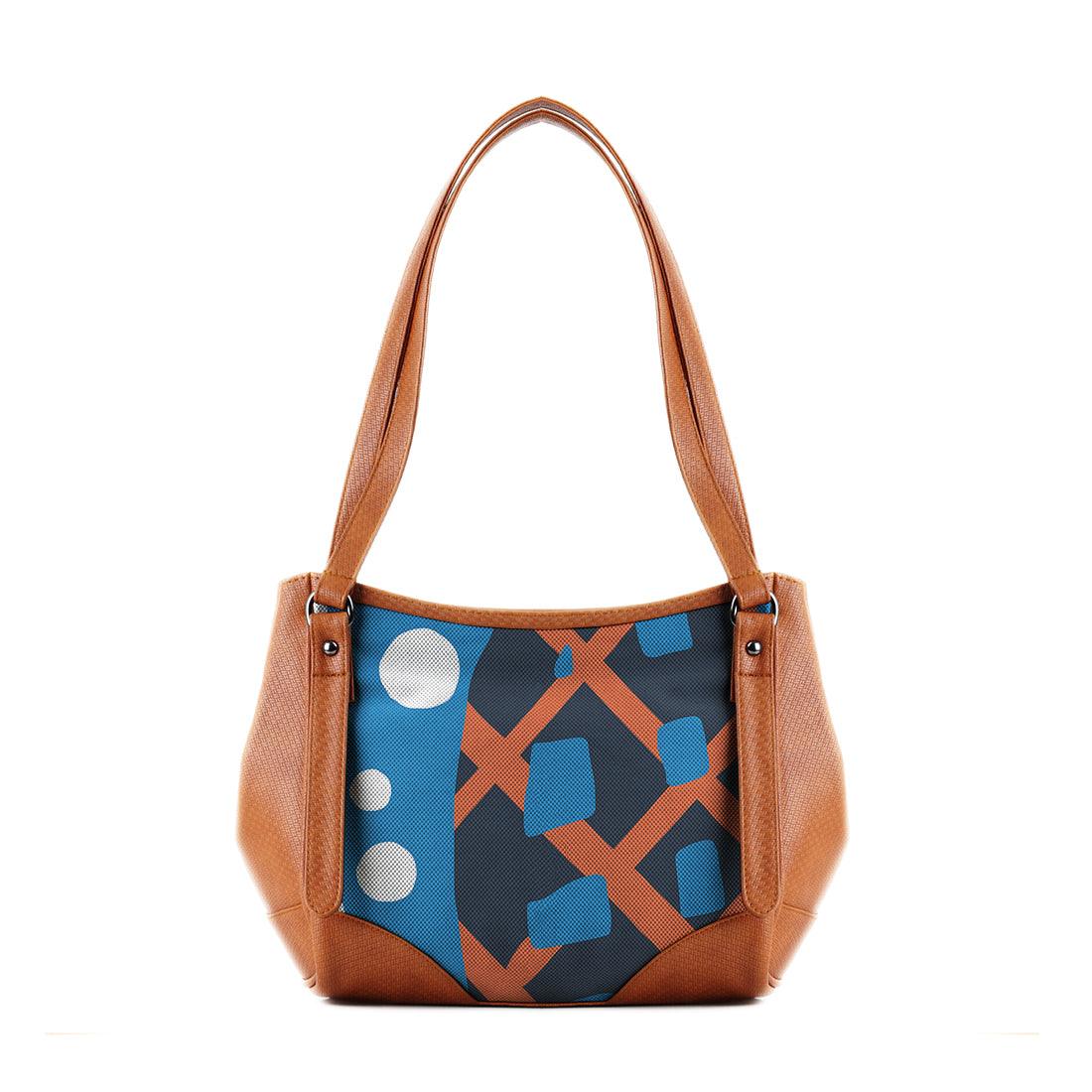 Leather Tote Bag Blue art