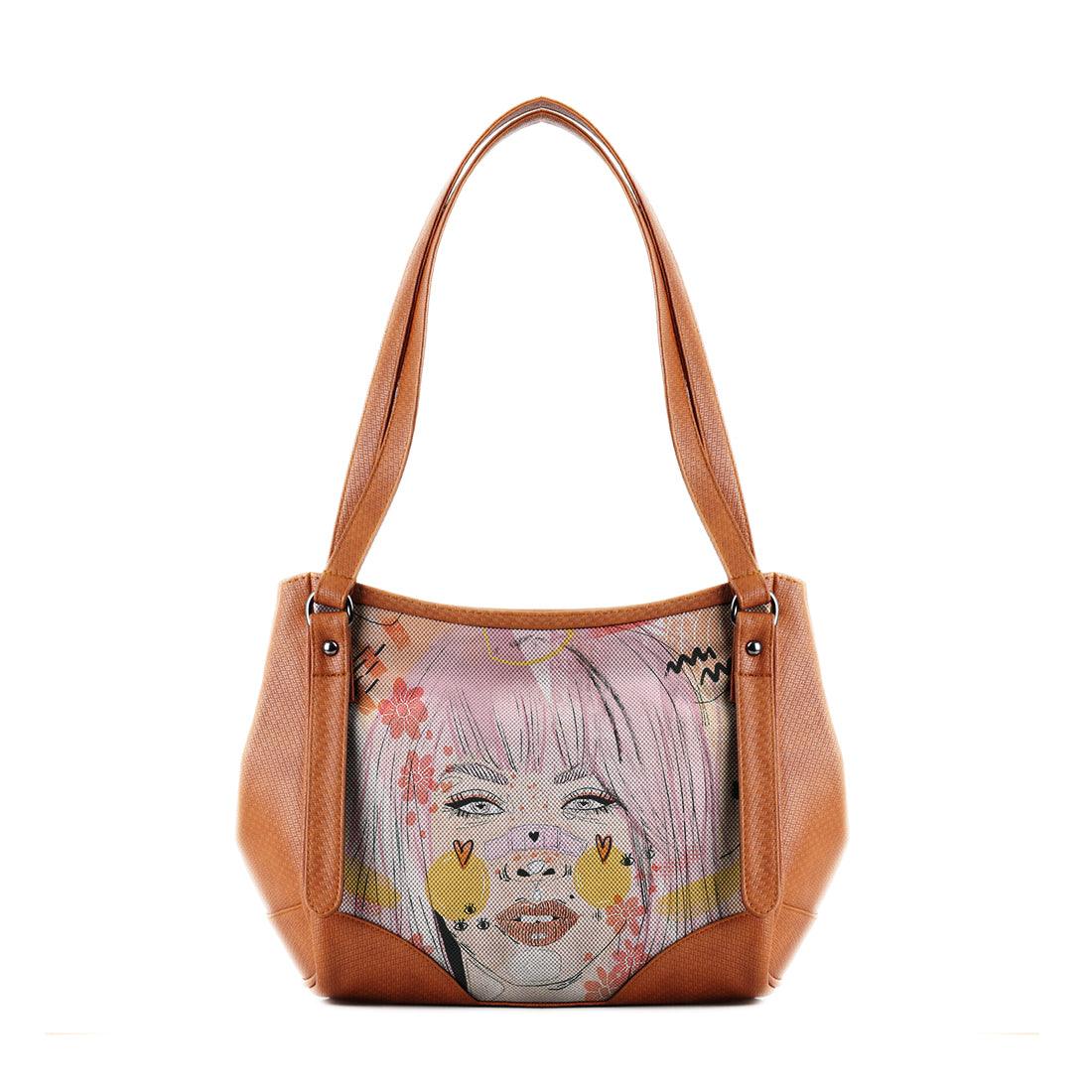 Leather Tote Bag Doodle Dash - CANVAEGYPT