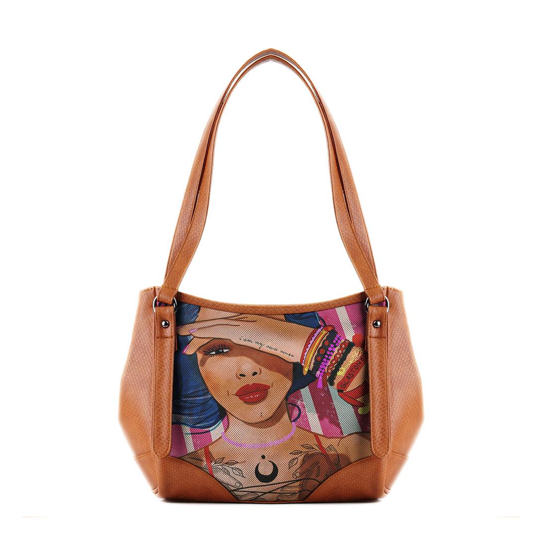 Leather Tote Bag Festival girl - CANVAEGYPT