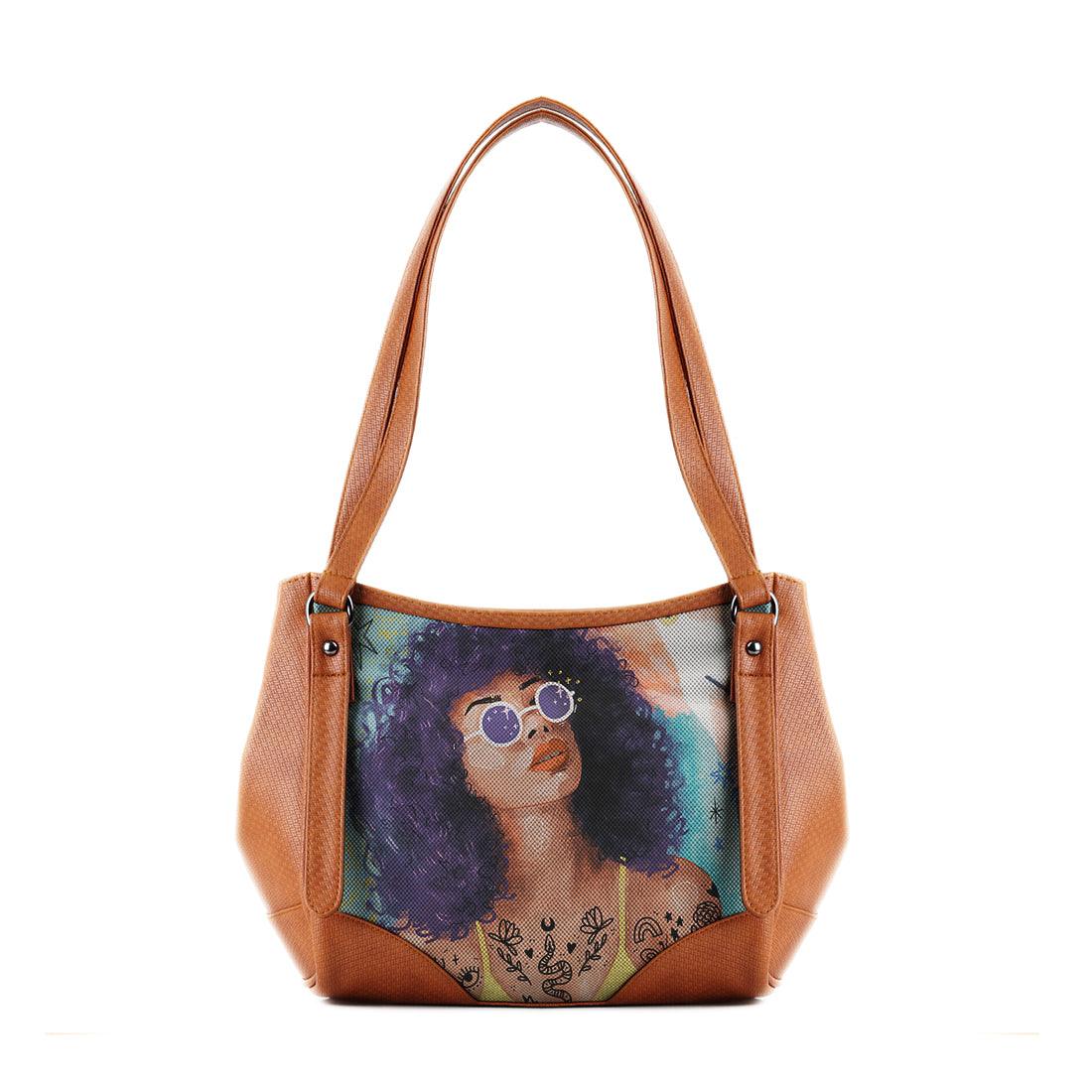 Leather Tote Bag Flamingo Queen - CANVAEGYPT