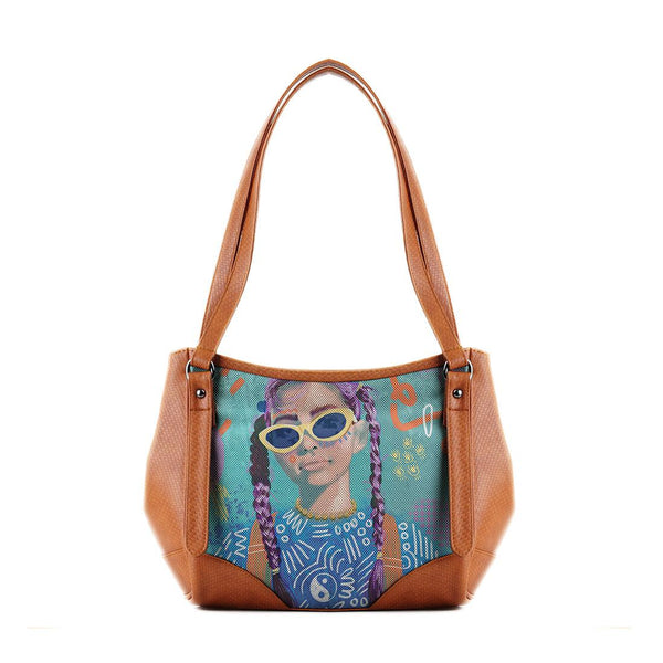 Leather Tote Bag Lilac locks - CANVAEGYPT