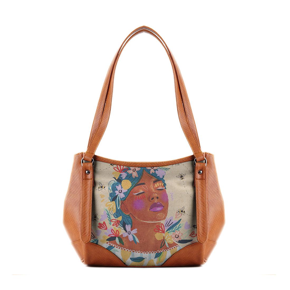 Leather Tote Bag Save the bees