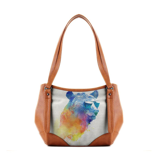 Leather Tote Bag Sunny bear - CANVAEGYPT