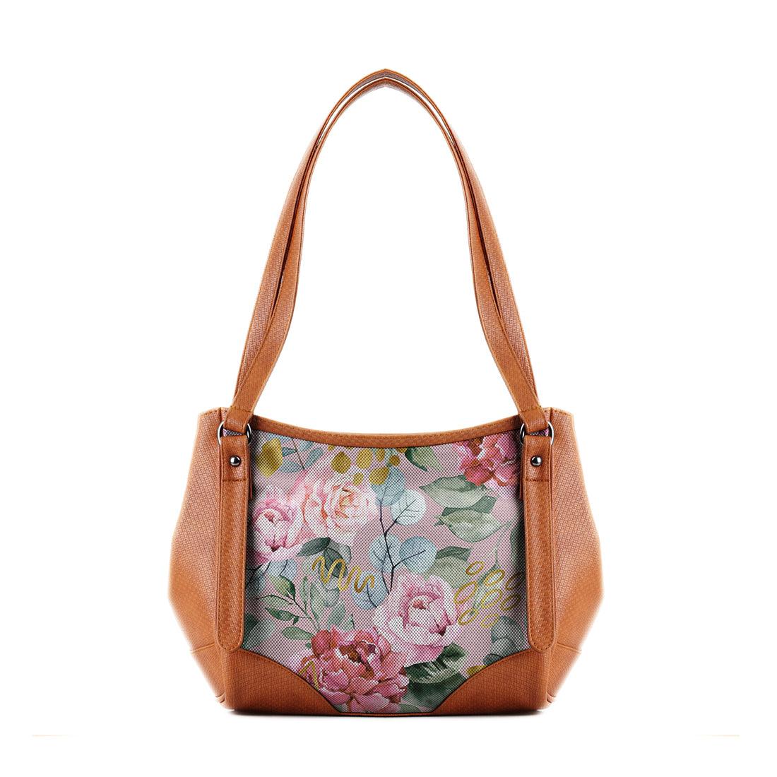 Leather Tote Bag Watercolor gentle