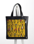 Leather Tote bag African festival