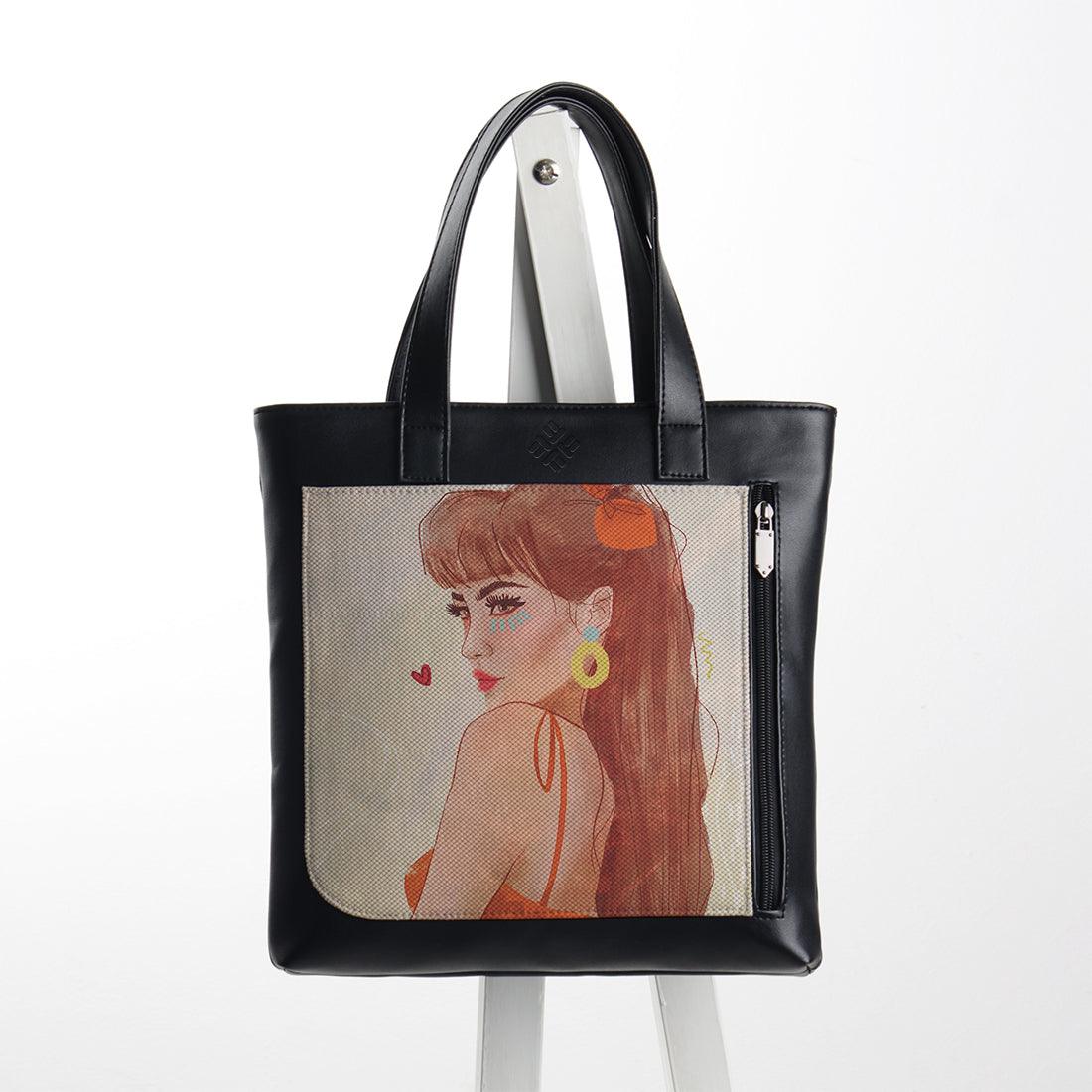 Leather Tote bag Brunette Beauty - CANVAEGYPT