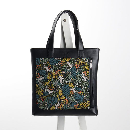 Leather Tote bag Cat Pattern - CANVAEGYPT