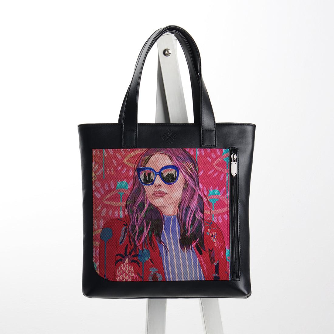 Leather Tote bag City girl