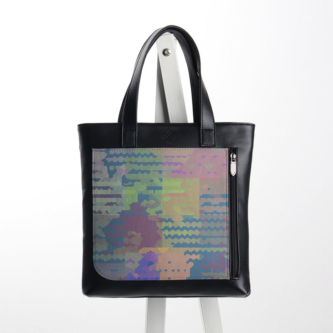 Leather Tote bag Colors Abstract - CANVAEGYPT