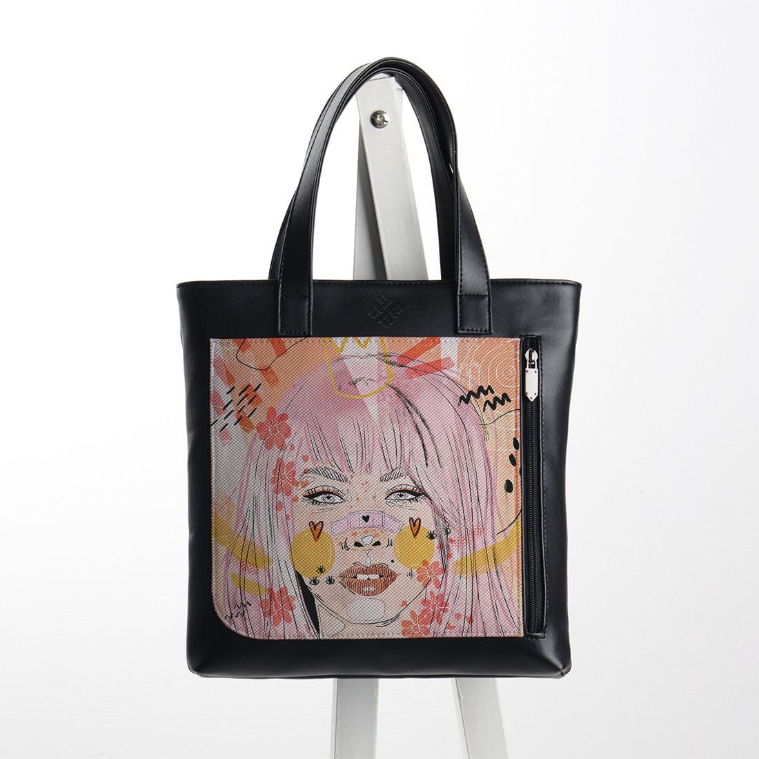 Leather Tote bag Doodle Dash - CANVAEGYPT
