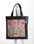 Leather Tote bag Doodle Dash