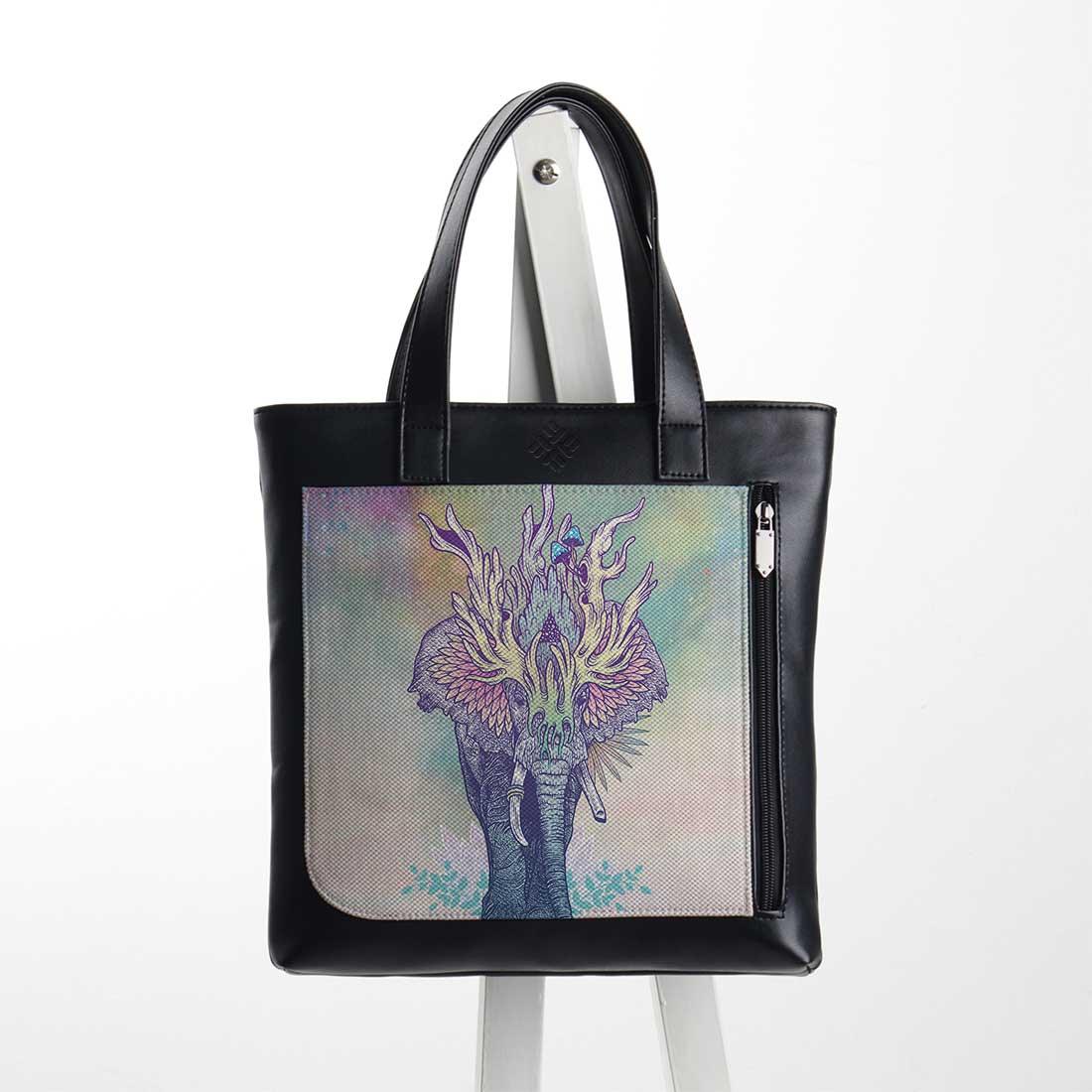 Leather Tote bag Elephants - CANVAEGYPT