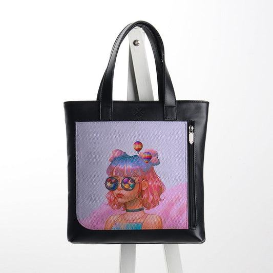 Leather Tote bag Galaxy Girl - CANVAEGYPT