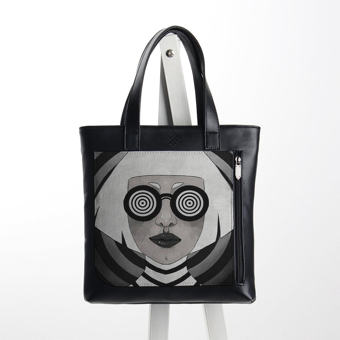 Leather Tote bag Hypnotism - CANVAEGYPT
