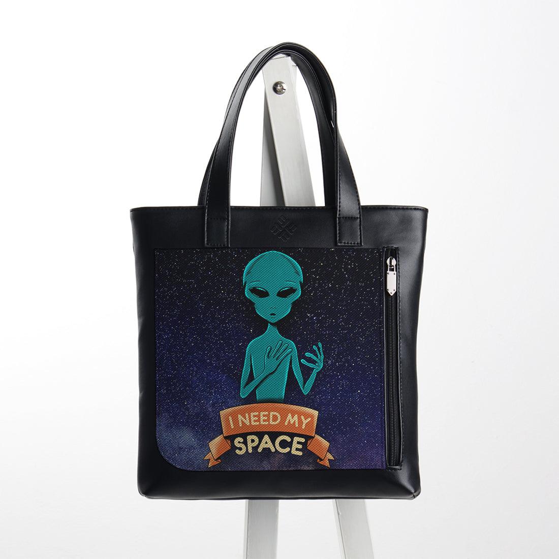 Leather Tote bag I need My space - CANVAEGYPT