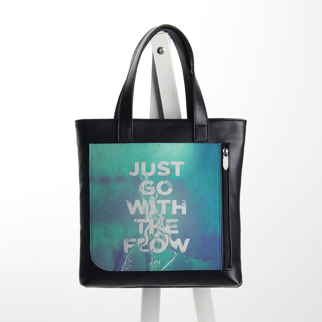 Leather Tote bag Just Go With The Flow - CANVAEGYPT