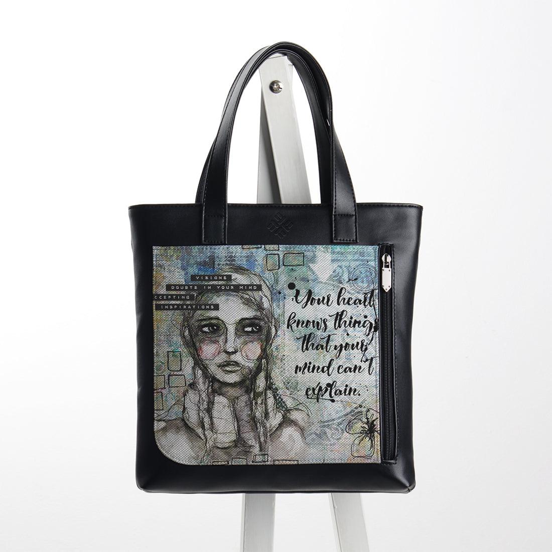 Leather Tote bag Know Things - CANVAEGYPT