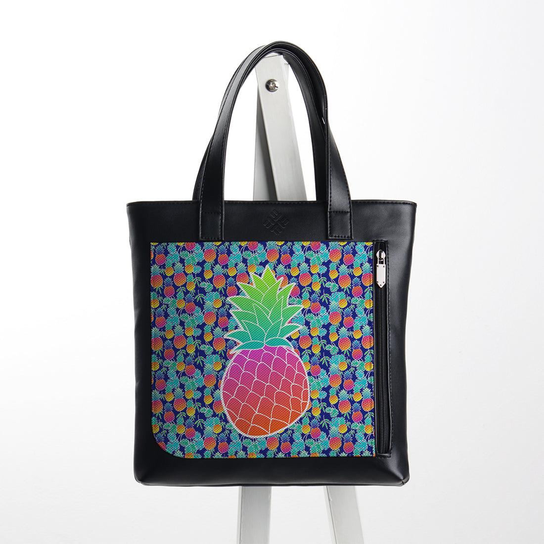 Leather Tote bag Pineapples - CANVAEGYPT
