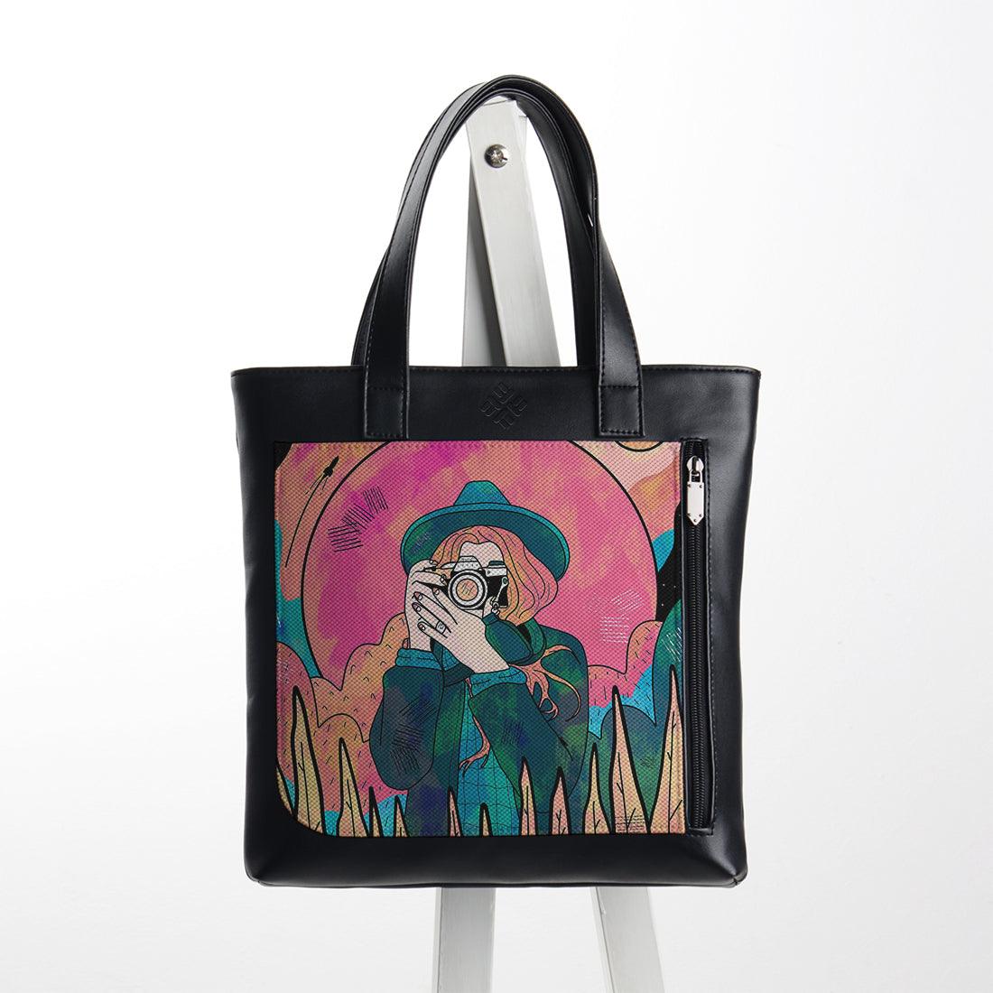 Leather Tote bag The space photographer - CANVAEGYPT