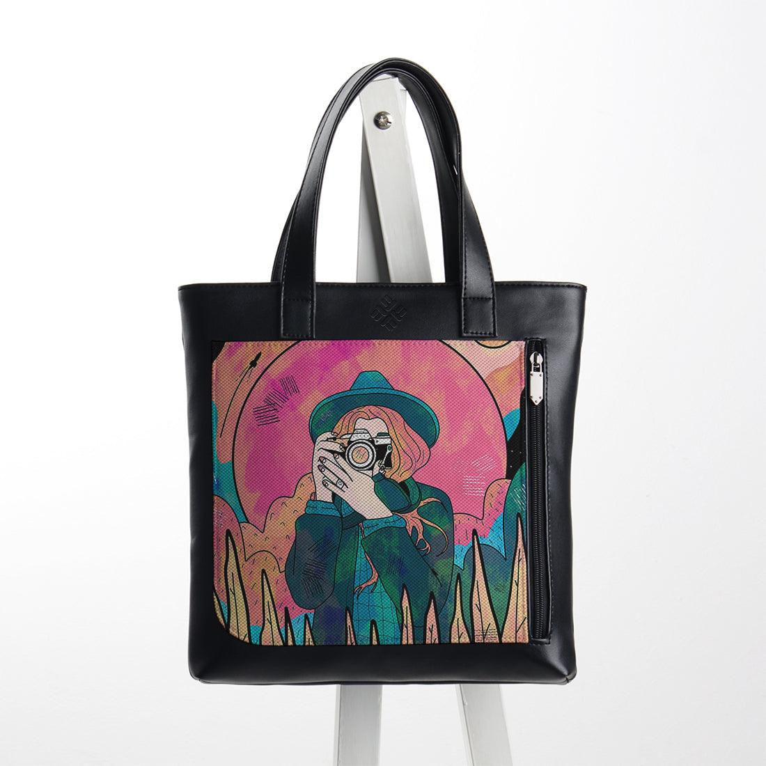 Leather Tote bag The space photographer - CANVAEGYPT