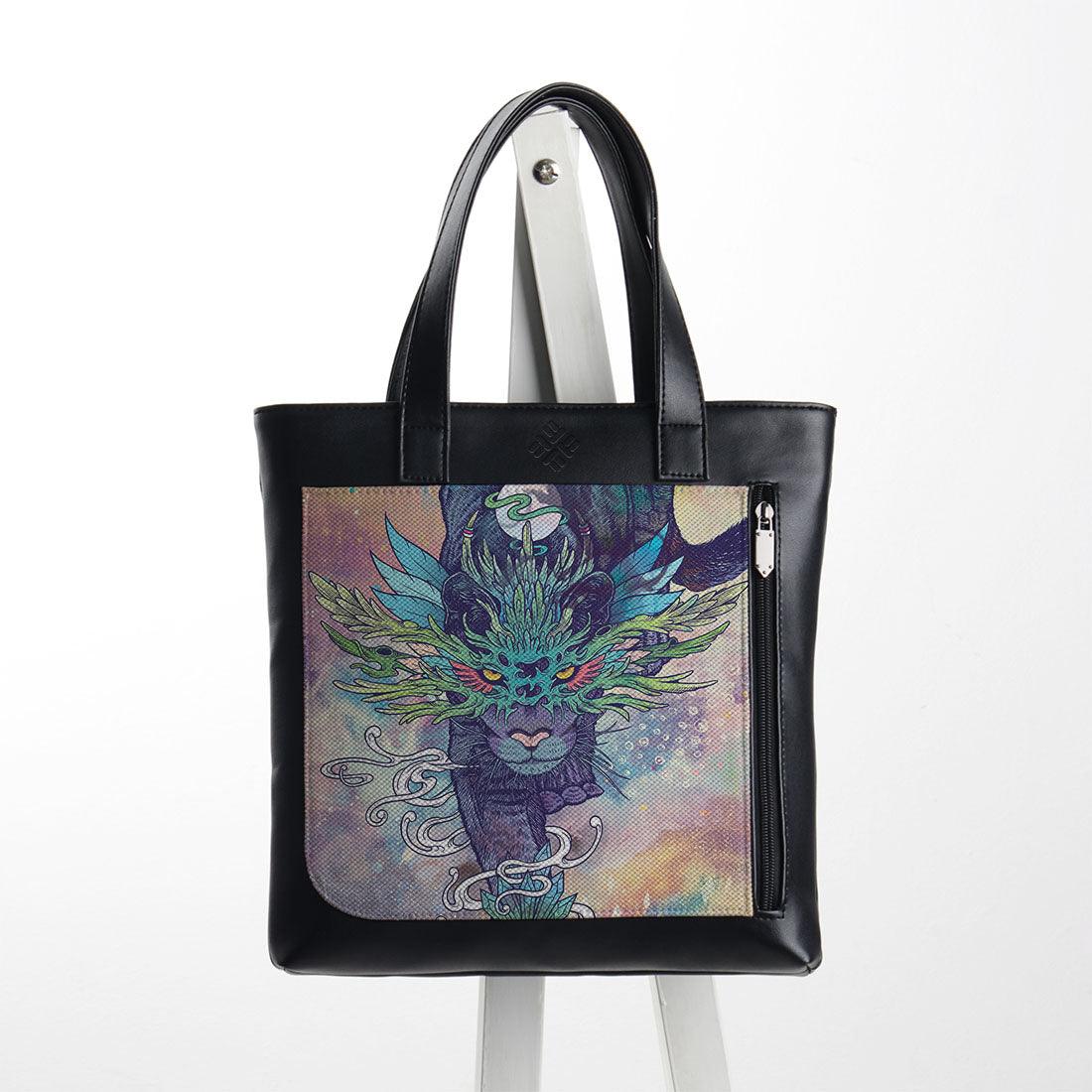Leather Tote bag Tiger