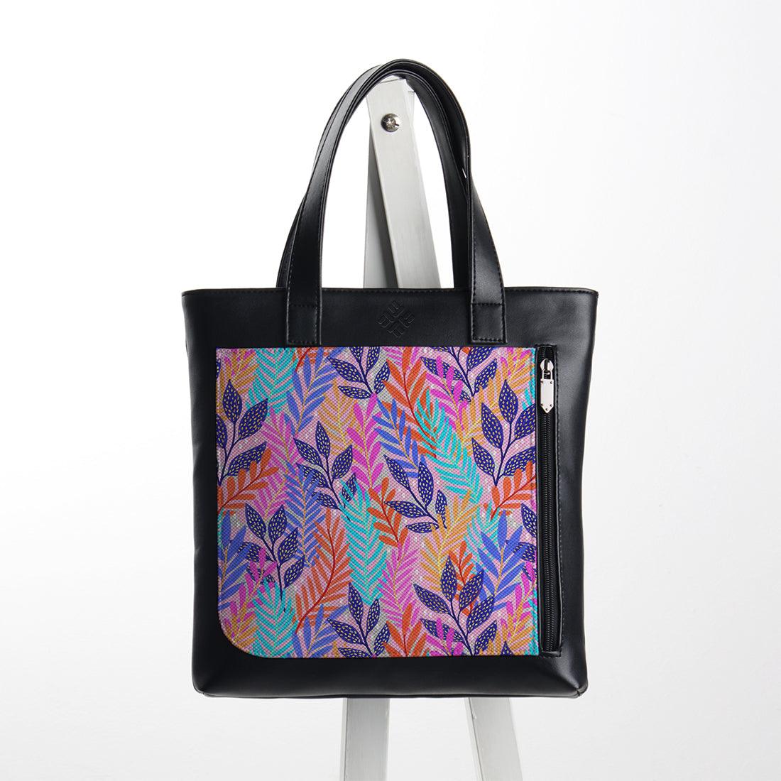 Leather Tote bag Vibrant Vines - CANVAEGYPT
