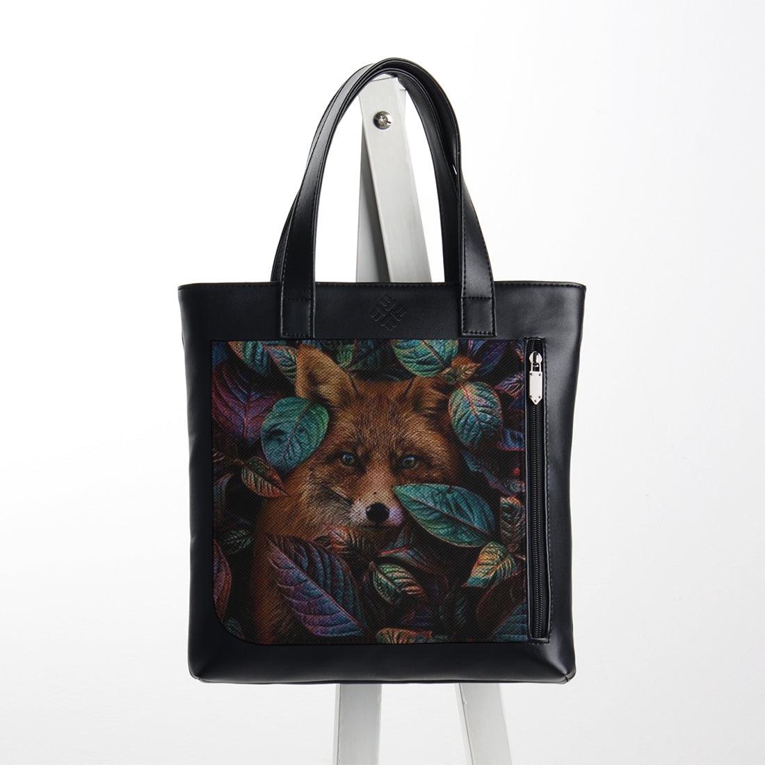 Leather Tote bag Fox Jungle - CANVAEGYPT