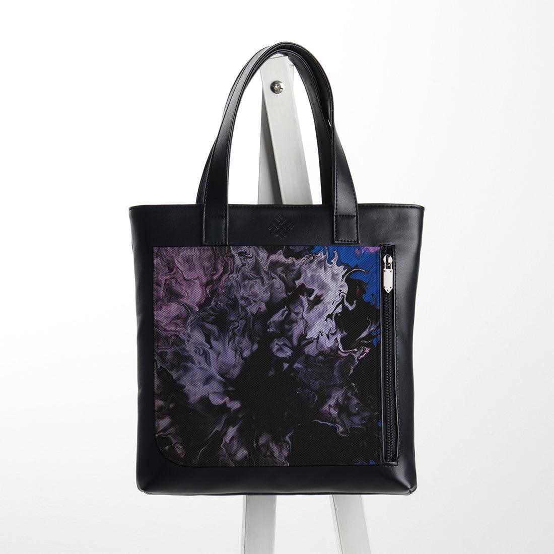 Leather Tote bag liquid paint - CANVAEGYPT