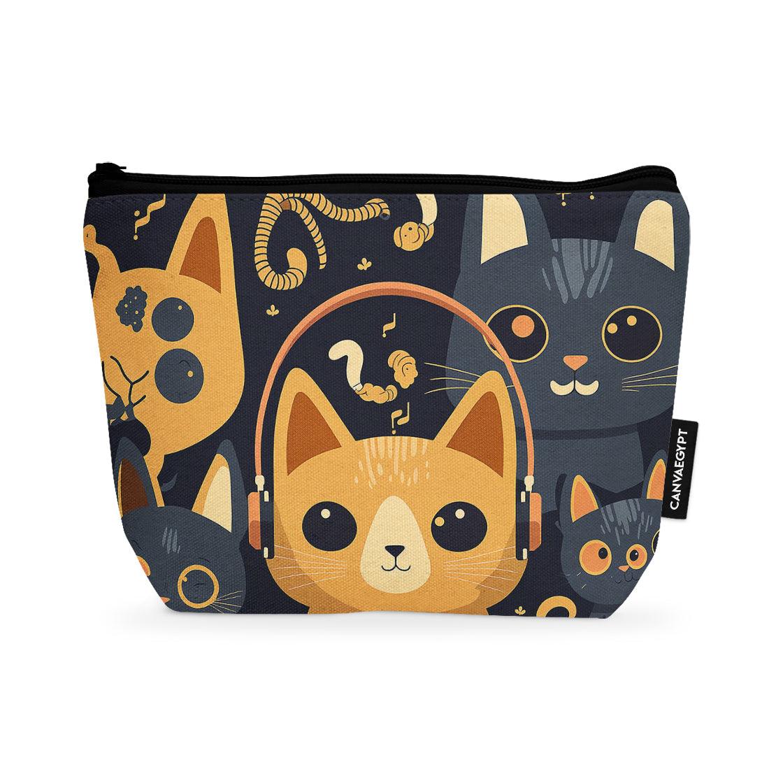 Makeup Pouch Chill Cat - CANVAEGYPT