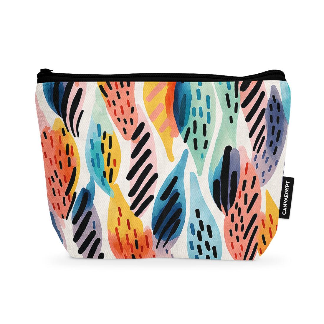 Makeup Pouch Drawen Leafs - CANVAEGYPT