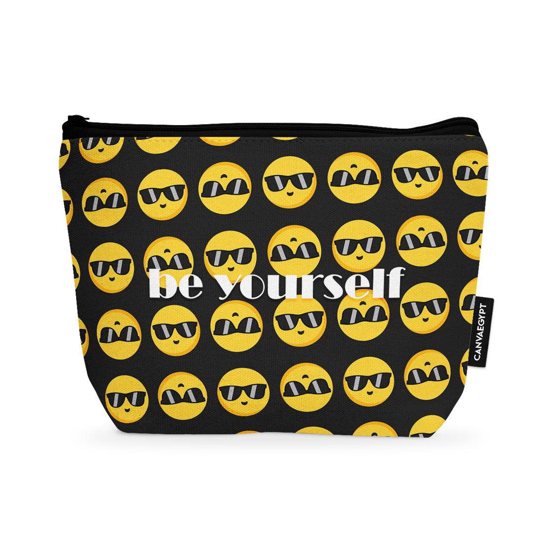 Makeup Pouch Happy Cool Emoji - CANVAEGYPT