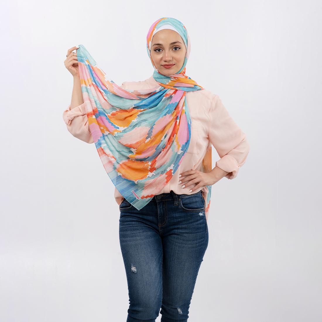 Hijab Scarf Marmalade ikat - CANVAEGYPT