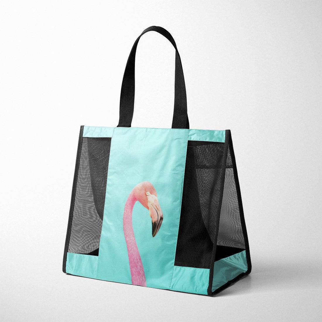 Mesh Bag  Flamingo in blue - CANVAEGYPT