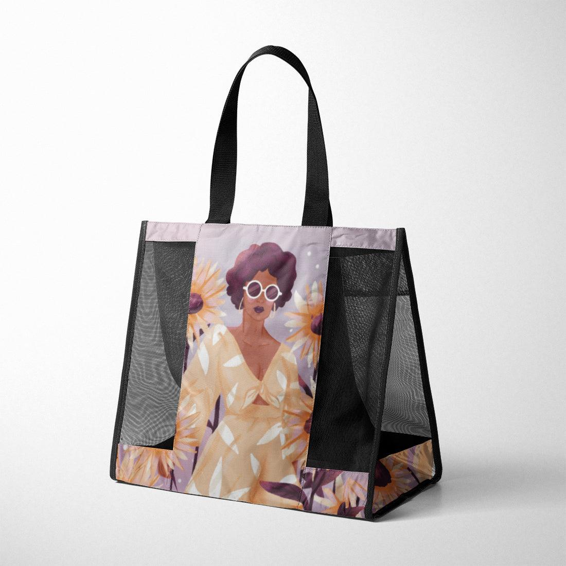 Mesh Bag Sunflower Girl - CANVAEGYPT